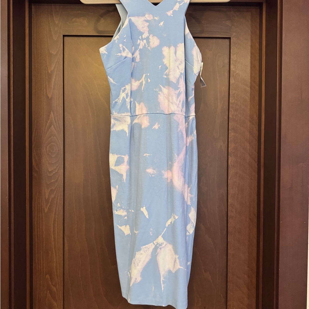 Nordstrom Blue and Pink Midi Dress